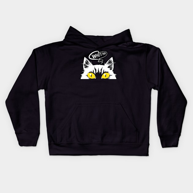 Who's this asks the cat Kids Hoodie by Purrfect Shop